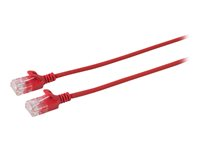 MicroConnect nätverkskabel - 1 m - röd V-UTP6A01R-SLIM