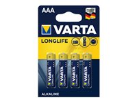 Varta Longlife Extra batteri - 4 x AAA / LR03 - alkaliskt 04103101414