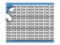 Brady Solid Numbers Miniature Wire Marker Card Legend 39 - lednings/kabelmärkare (förtryckt) TMM-39-PK