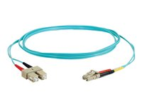 C2G LC-SC 10Gb 50/125 OM3 Duplex Multimode PVC Fiber Optic Cable (LSZH) - nätverkskabel - 15 m - havsblå 85537