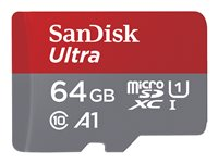 SanDisk Ultra - flash-minneskort - 64 GB - mikroSDXC UHS-I SDSQUA4-064G-GN6IA