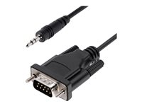 StarTech.com 3ft (1m) DB9 to 3.5mm Serial Cable for Serial Device Configuration, RS232 DB9 Male to 3.5mm Cable for Calibrating Projectors, Digital Signage, and/or TVs via Audio Jack - Al-Mylar EMI Shielding (9M351M-RS232-CABLE) - seriell kabel - DB-9 till mini-phone stereo 3.5 mm - 1 m 9M351M-RS232-CABLE