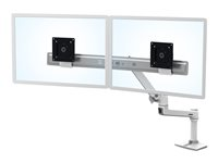 Ergotron LX monteringssats - för 2 LCD-bildskärmar - dubbel direkt - vit 45-489-216