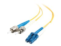 C2G LC-ST 9/125 OS1 Duplex Singlemode PVC Fiber Optic Cable (LSZH) - patch-kabel - 3 m - gul 85597