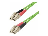 StarTech.com 15m (50ft) LC to LC (UPC) OM5 Multimode Fiber Optic Cable, 50/125µm Duplex LOMMF Zipcord, VCSEL, 40G/100G, Bend Insensitive, Low Insertion Loss, LSZH Fiber Patch Cord - patch-kabel - 15 m - grön LCLCL-15M-OM5-FIBER