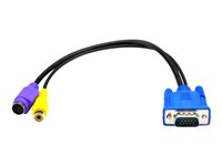 Black Box VGA to Composite and S-Video Adapter Cable - videokabel - VGA/S-video/kompositvideo - 32 cm AVS-CBL-VG-CV
