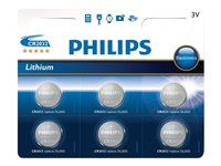 Philips Minicells CR2032P6 batteri - 6 x CR2032 - Li CR2032P6/01B