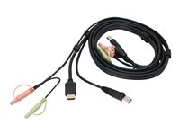 IOGEAR G2L802U - video/USB/ljud-kabel - TAA-kompatibel - 1.8288 m G2L802U