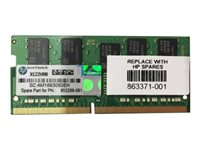 HPE - DDR4 - modul - 8 GB - SO DIMM 260-pin - 2400 MHz / PC4-19200 - ej buffrad 863371-001