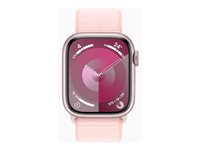 Apple Watch Series 9 (GPS + Cellular) - rosa aluminium - smart klocka med sportögla - ljusrosa - 64 GB MRJ13QF/A