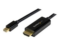 StarTech.com Mini DisplayPort to HDMI Adapter Cable - mDP to HDMI Adapter with Built-in Cable - Black - 5 m (15 ft.) - Ultra HD 4K 30Hz (MDP2HDMM5MB) - adapterkabel - DisplayPort / HDMI - 5 m MDP2HDMM5MB