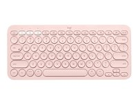 Logitech K380 Multi-Device Bluetooth Keyboard - tangentbord - AZERTY - fransk - rosa Inmatningsenhet 920-009585
