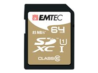 EMTEC Gold+ - flash-minneskort - 64 GB - SDXC ECMSD64GXC10GP