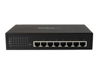 StarTech.com 8 Port Unmanaged Industrial Gigabit Power over Ethernet Switch - 802.3af/at PoE+ Switch - Wall Mountable - PoE Network Switch (IES81000POE) - switch - 8 portar - ohanterad IES81000POE