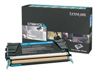 Lexmark - Lång livslängd - cyan - original - tonerkassett - LCCP, LRP C736H1CG