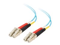 C2G LC-LC 10Gb 50/125 OM3 Duplex Multimode PVC Fiber Optic Cable (LSZH) - nätverkskabel - 2 m - havsblå 85550