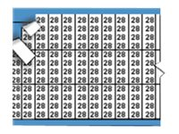 Brady Solid Numbers Miniature Wire Marker Card Legend 28 - lednings/kabelmärkare (förtryckt) TMM-28-PK