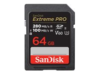 SanDisk Extreme Pro - flash-minneskort - 64 GB - SDXC UHS-II SDSDXEP-064G-GN4IN
