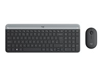 Logitech Slim Wireless Combo MK470 - sats med tangentbord och mus - QWERTY - brittisk - grafit Inmatningsenhet 920-009202