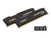 HyperX FURY - DDR3 - sats - 16 GB: 2 x 8 GB - DIMM 240-pin - 1600 MHz / PC3-12800 - ej buffrad HX316C10FBK2/16