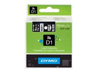 DYMO D1 - etiketttejp - 1 kassett(er) - Rulle (1,9 cm x 7 m) S0720910