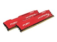 HyperX FURY - DDR4 - sats - 16 GB: 2 x 8 GB - DIMM 288-pin - 3200 MHz / PC4-25600 - ej buffrad HX432C18FR2K2/16