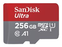 SanDisk Ultra - flash-minneskort - 256 GB - mikroSDXC UHS-I SDSQUA4-256G-GN6FA
