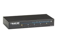 Black Box 4 x 1 DVI Switch with Audio - strömbrytare för bildskärm/ljud - 4 portar - TAA-kompatibel AVSW-DVI4X1