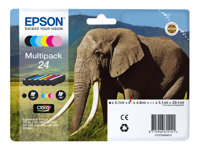 Epson 24 Multipack - 6-pack - svart, gul, cyan, magenta, ljus magenta, ljus cyan - original - bläckpatron C13T24284021