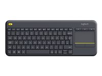 Logitech Wireless Touch Keyboard K400 Plus - tangentbord - italiensk - svart Inmatningsenhet 920-007135