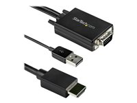 StarTech.com 3 m VGA till HDMI-adapter - USB-driven - 1080p - adapterkabel - HDMI / VGA / USB - 3 m VGA2HDMM3M