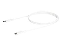 StarTech.com 1m tålig, vitt USB-C till Blixtkabel - Hård, tålig aramifiber USB typ A till Blixtladdare/synkron strömsladd - Apple MFi-certifierad iPad/iPhone 12 - Lightning-kabel - Lightning / USB 2.0 - 1 m RUSBCLTMM1MW