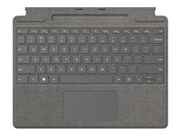 Microsoft Surface Pro Signature Keyboard - tangentbord - med pekplatta, accelerometer, Förvarings- och laddningsfack för Surface Slim Pen 2 - QWERTZ - tysk - platina - med Slim Pen 2 8X6-00065
