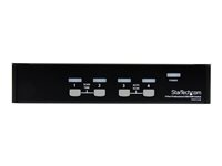 StarTech.com Professionell VGA USB KVM-switch med 4 portar och hubb - omkopplare för tangentbord/video/mus - 4 portar SV431USB