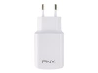 PNY Fast Dual Charger strömadapter - USB - 17 Watt P-AC-2UF-SEU01-RB