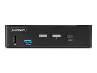 StarTech.com 2-Port DisplayPort KVM Switch, 8K 60Hz / 4K 144Hz, Single Display, DP 1.4, 2x USB 3.0 Ports, 4x USB 2.0 HID Ports, Push-Button & Hotkey Switching, TAA Compliant - OS Independent, Metal Housing (D86A2-2-PORT-8K-KVM) - omkopplare för tangentbord/video/mus/ljud/USB - 2 portar - TAA-kompatibel D86A2-2-PORT-8K-KVM