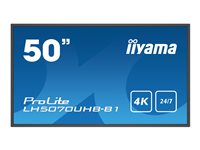 iiyama ProLite LH5070UHB-B1 50" Klass (49.5" visbar) platt LCD-skärm - 4K - för digital skyltning LH5070UHB-B1