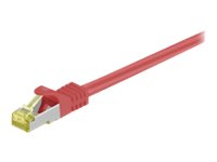 MicroConnect nätverkskabel - 1 m - röd SFTP701R