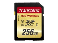 Transcend SDXC UHS-I U3 - flash-minneskort - 256 GB - SDXC UHS-I TS256GSDU3