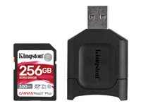 Kingston Canvas React Plus - flash-minneskort - 256 GB - SDXC UHS-II MLPR2/256GB