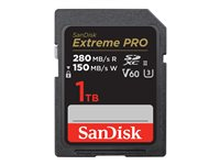 SanDisk Extreme Pro - flash-minneskort - 1 TB - SDXC UHS-II SDSDXEP-1T00-GN4IN