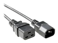 MicroConnect - förlängningskabel för ström - IEC 60320 C19 till IEC 60320 C14 - 1 m PE0191410