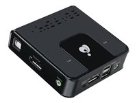 IOGEAR GCS62DP 2-Port 4K DisplayPort KVM Switch with Audio - Cables Included - omkopplare för tangentbord/video/mus/ljud - 2 portar GCS62DP