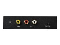 StarTech.com HDMI to RCA Converter Box with Audio - Composite Video Adapter - NTSC/PAL - 1080p (HD2VID2) - videokonverterare - svart HD2VID2