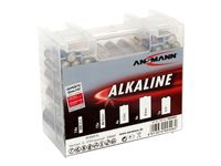 ANSMANN batteri - 14 x AAA - alkaliskt - med 12 x AA, 4 x C, 4 x D and 1 x E-block 9V batteries 1520-0004