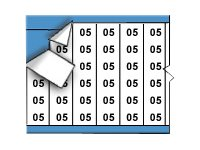 Brady Suffix Numbers Wire Marker Card Legend 05 - lednings/kabelmärkare (förtryckt) WM-05-S-PK