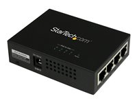 StarTech.com Gigabit-midspan med 4 portar - PoE+-injektor - 802.3at/af - strömtillförsel - 120 Watt POEINJ4G