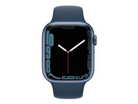 Apple Watch Series 7 (GPS) - blå aluminium - smart klocka med sportband - abyss blue - 32 GB MKN83B/A