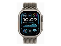 Apple Watch Ultra 2 - natural titanium - smart klocka med milanesisk loop - natural - 64 GB MX4M3KS/A