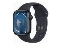 Apple Watch Series 9 (GPS) - midnattsaluminium - smart klocka med sportband - midnatt - 64 GB MR8X3DH/A